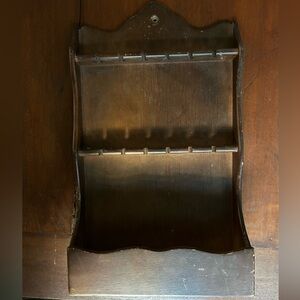 Vintage Brown Wooden Wall Organizer